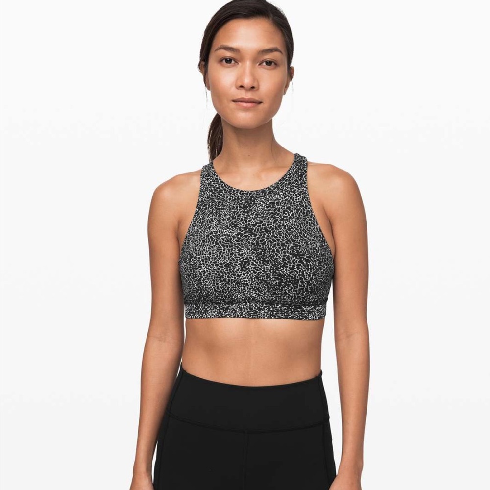 LULULEMON Energy Bra High Neck Polar Shift Alpine White 8
